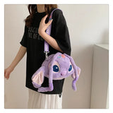 Winking Stitch Flower Crown Plush Bag