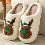 Cute Gingerbread & Snowflake Winter Slippers