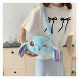 Winking Stitch Flower Crown Plush Bag
