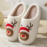 Cute Gingerbread & Snowflake Winter Slippers