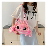 Winking Stitch Flower Crown Plush Bag