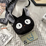 Fluffy Black Cat Anime Bag