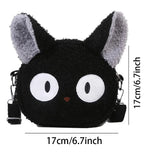 Fluffy Black Cat Anime Bag