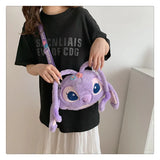 Winking Stitch Flower Crown Plush Bag