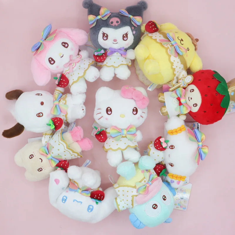Kawaii Cartoon Bear Plush Keychain