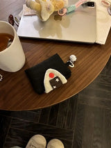 Cute Plush Rice Ball Canvas Wallet