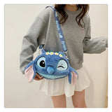 Winking Stitch Flower Crown Plush Bag