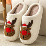 Cute Gingerbread & Snowflake Winter Slippers