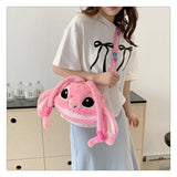 Winking Stitch Flower Crown Plush Bag