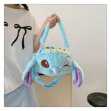 Winking Stitch Flower Crown Plush Bag